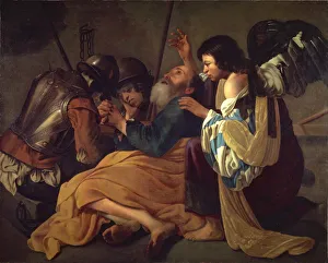 The Liberation of Saint Peter. Artist: Terbrugghen, Hendrick, follower of The Liberation of Saint Peter. Artist: Terbrugghen, Hendrick, follower of