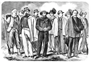 Sling Prints: The Liberators of Sicily - from a sketch by our special artist, 1860. Creator: Unknown