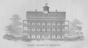 Liberian Prints: Liberia College at Monrovia. 1863. Creator: Richer Russell