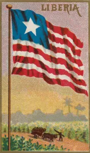 Liberian Prints: Liberia, from Flags of All Nations, Series 1 (N9) for Allen &amp