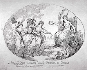Introducing Gallery: Liberty and Fame introducing Female Patriotism to Britania, 1784