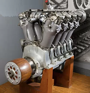Smithsonian Institution Gallery: Liberty L-8 (Packard) V-8 Engine, 1917. Creator: Packard Motor Car Company