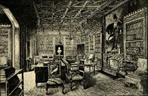 Abbotsford Gallery: The Library at Abbotsford, 1882. Creator: Unknown