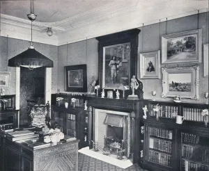 Library of Captain Harvey, Hampstead, c1903. Artist: Frank William Brookman Library of Captain Harvey, Hampstead, c1903. Artist: Frank William Brookman