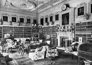Bookshelf Collection: The library, Chesterfield House, 1908. Artist: Bedford Lemere and Company