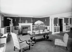 Reading Room Prints: Library in clubhouse, New York City, between 1900 and 1910. Creator: William H. Jackson