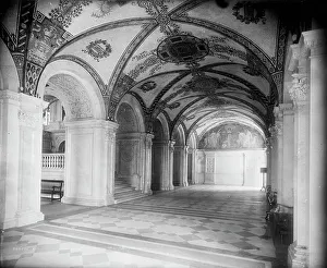 Congress Prints: Library of Congress, south corridor of entrance hall