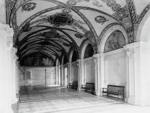 Entrance Hall Prints: Library of Congress, South Hall, entrance pavilion, c1900. Creator: Unknown