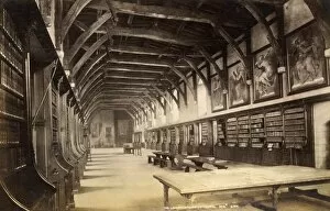 Bookshelves Gallery: The Library, Durham Cathedral, 1893. Creator: Unknown