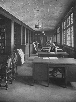 Detroit Prints: Library and editorial room, The Evening News Building, Detroit, Michigan, 1924
