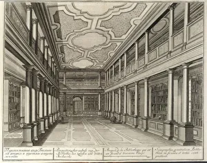 Kunstkammer Prints: Library (From: The building of the Imperial Academy of Sciences)