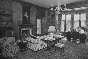 Seat Prints: The library - house of Carll Tucker, Mount Kisco, New York, 1925