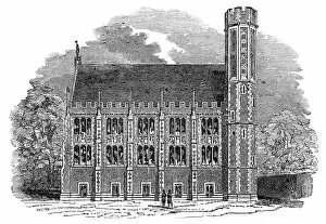 Inn Of Court Gallery: The Library, Lincolns Inn New Buildings, 1845. Creator: Unknown