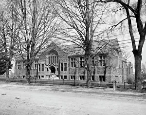 William H Prints: Library, Mount Holyoke College, Mass. between 1900 and 1910. Creator: William H. Jackson