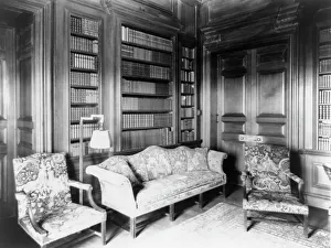 Library in Mrs. Hamilton Rice home, Newport, Rhode Island, 1917. Creator: Frances Benjamin Johnston