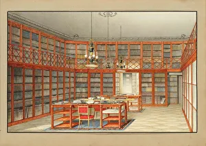 Country Estate Prints: The library in the Palais Clary-Altreiben in Vienna, c1830-1840. Creator: Anonymous ()