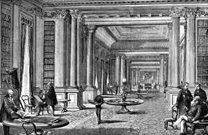 Gentlemans Club Gallery: The library of the Reform Club, London, 1891