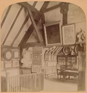 Birthplace Gallery: The Library in Shakespeares House, Stratford-on-Avon, England, 1900