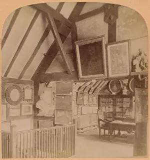 Birthplace Prints: The Library in Shakespeares House, Stratford-on-Avon, England, 1900