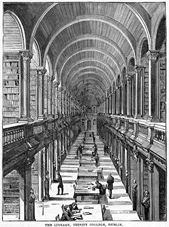 Studying Prints: The Library, Trinity College, Dublin, 19th century