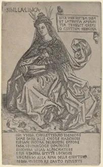 Sage Prints: Libyan Sibyl, c. 1470 / 1480. Creator: Baccio Baldini