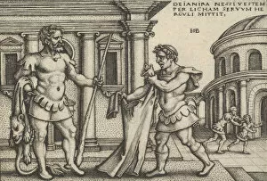 Animal Hide Gallery: Lichas Bringing the Garment of Nessus to Hercules, from The Labors of Hercules