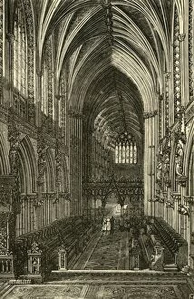 Vaulted Ceiling Gallery: Lichfield Cathedral (Interior, looking West), 1898. Creator: Unknown