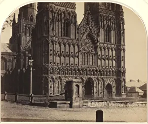 Lichfield Cathedral from the North-West, 1858. Creator: Roger Fenton Lichfield Cathedral from the North-West, 1858. Creator: Roger Fenton