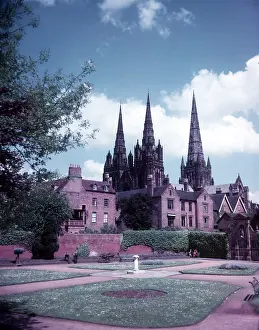 Lichfield Prints: Lichfield Cathedral, Staffordshire, c1955. Creator: Arthur Charles Kirby Ware