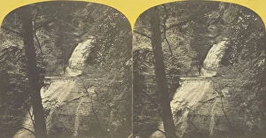 Albumen Print Stereo Collection: Lick Brook, near Ithaca, N.Y. 1st and 2d Falls, 1860 / 65. Creator: J. C. Burritt
