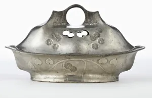 Pewter Prints: Lidded Soap Dish, c1890-1910. Creator: JP Kayser Sohn