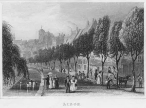 Treelined Prints: Liege, 1850. Artist: R Brice