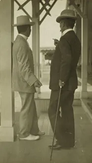 Peace Talks Prints: Lieut. Com. Takeshita and Mr. Sato, 1905. Creator: Unknown