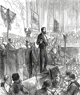 Cameron Verney Lovett Prints: Lieutenant Cameron at the Meeting of the Royal Geographical Society, 1876. Creator: C.R