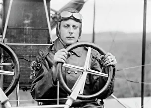 Lieutenant Franklin Kennedy, U.S.A. Aviator - In Curtiss Dual Control Airplane...Maryland, 1912. Creator: Harris & Ewing. Lieutenant Franklin Kennedy, U.S.A. Aviator - In Curtiss Dual Control Airplane...Maryland, 1912. Creator: Harris & Ewing