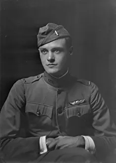 Forage Cap Prints: Lieutenant Gibson, portrait photograph, 1918 Nov. 5. Creator: Arnold Genthe