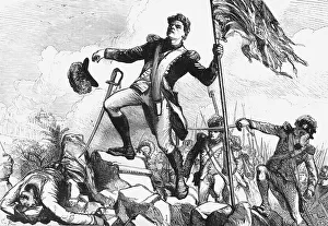 Aggression Prints: Lieutenant Graham Planting the Standard, c1891. Creator: James Grant