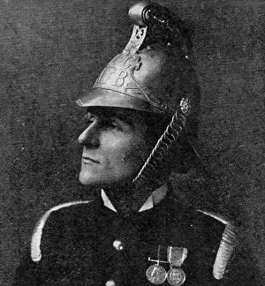 Lieutenant Sampson Sladen, R.N. appointed Chief Officer of the London Fire Brigade, 1909. Creator: Thiele & Co