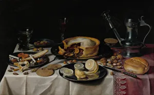 Lemon Peel Prints: Still Life, about 1625. Creator: Pieter Claesz