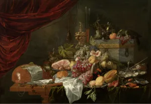 Melons Prints: Still Life, 1653. Creator: Pieter de Ring