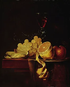 Lemon Peel Prints: Still life, 1661. Creator: Godfriedt von Bochoutt Brugge