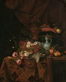 Black Grape Prints: Still Life, 1664. Creator: Nicolaes van Gelder