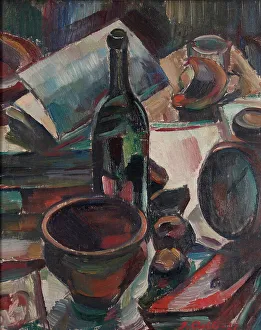 Wine Bottles Prints: Still Life, 1921. Creator: Ilmari Aalto