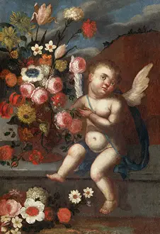 Amor Prints: Still Life with Amor I, 1745-1755. Creator: Unknown