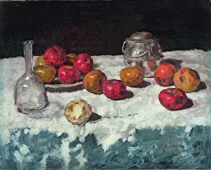 Still life with apples, 1889. Artist: Schuch, Carl (1846-1903)