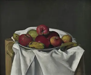Vallotton Prints: Still life with apples, 1910. Creator: Vallotton, Felix Edouard (1865-1925)
