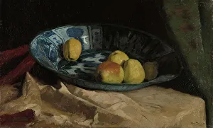 Delftware Prints: Still Life with Apples in a Delft Blue Bowl, 1880-1890. Creator: Willem de Zwart