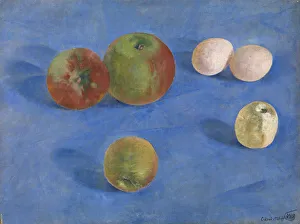Still Life. Apples and Eggs, 1921. Artist: Petrov-Vodkin, Kuzma Sergeyevich (1878-1939) Still Life. Apples and Eggs, 1921. Artist: Petrov-Vodkin, Kuzma Sergeyevich (1878-1939)