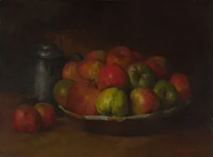 Still Life with Apples and a Pomegranate, 1871-1872. Artist: Courbet, Gustave (1819-1877) Still Life with Apples and a Pomegranate, 1871-1872. Artist: Courbet, Gustave (1819-1877)