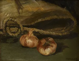 Still life with bag and garlic, 1861-1862